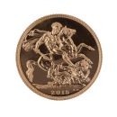 2015 Elizabeth II Fourth Portrait UK Full Sovereign Coin with Proof
