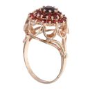 9ct Yellow Gold Garnet Cluster Ring