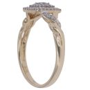 9ct Yellow Gold 0.20ct Single Cut Diamond Cluster Ring