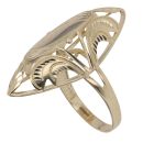 14ct Yellow Gold Openwork Ellipse Ring
