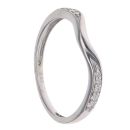 18ct White Gold 0.10ct Diamond Wishbone Ring