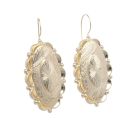 14ct Yellow Gold Patterned Drop Earrings