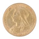 1895 Victoria Old Head UK Half Sovereign Coin