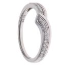 9ct White Gold 0.15ct Brilliant Cut Diamond Wishbone Ring