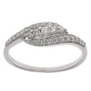 9ct White Gold 0.33ct Brilliant Cut Diamond Fancy Ring