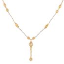 22ct Yellow and White Gold Fancy Bead Chain 18"