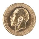 1914 George V Large Head UK Half Sovereign Coin