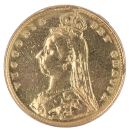 1887 Victoria Jubilee Head Shield Back UK Half Sovereign Coin