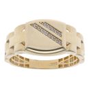 14ct Yellow Gold Cubic Zirconia Signet Ring