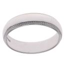 9ct White Gold Milgrain Wedding Band 5mm