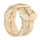 9ct Yellow Gold Patterned Buckle Ring