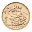 1892 Victoria Jubilee Head UK Full Sovereign Coin