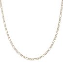 9ct Yellow Gold Diamond Cut Figaro Chain 18"