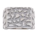 Silver Cubic Zirconia Patterned Signet Ring By Icesia