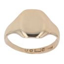 9ct Yellow Gold Plain Signet Ring
