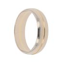 18ct Yellow Gold Line Patterned Wedding Band