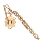 9ct Yellow Gold Stars And Bars, T-Bar And Shield Bracelet 8"