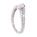 9ct White Gold 0.25ct Diamond Solitaire Shoulder Ring