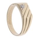 9ct Yellow Gold 0.05ct Diamond Signet Ring