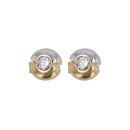 18ct Yellow and White Gold 0.20ct Brilliant Cut Diamond Stud Earrings