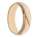 9ct Yellow Gold Patterned Wedding Band 6.07mm