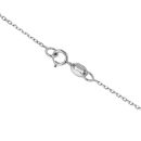 9ct White Gold 0.55cts Diamond And Emerald Pendant And 18" Chain