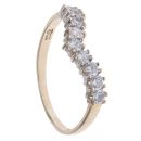 9ct Yellow Gold Cubic Zirconia Wishbone Ring