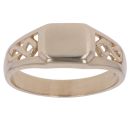 9ct Yellow Gold Patterned Signet Ring