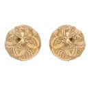 22ct Yellow Gold Ellipsis Dome Stud Earrings