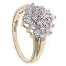 14ct Yellow Gold Cubic Zirconia Cluster Ring