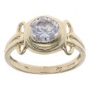 9ct Yellow Gold Cubic Zirconia Single Stone Ring
