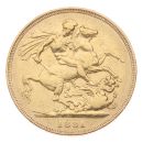 1881 Victoria Young Head Australia Full Sovereign Coin