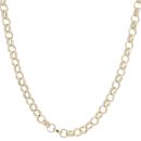 9ct Yellow Gold Patterned and Plain Belcher Chain 20"