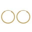 22ct Yellow Gold Dot Hoop Earrings