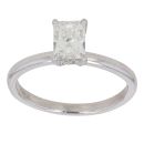 Platinum 1.10ct Radiant Cut Diamond Solitaire Ring