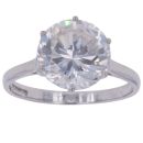 9ct White Gold Cubic Zirconia Single Stone Ring