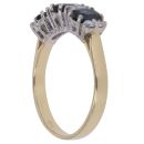 18ct Yellow Gold 0.15ct Brilliant Cut Diamond and Sapphire Ring