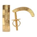 22ct Yellow Gold Dot Cut Stud Earrings