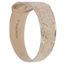 9ct Yellow Gold Patterned Buckle Ring