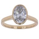 18ct Yellow Gold 1.25ct Oval Cut Lab Grown Diamond Solitaire Ring