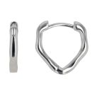 Sterling Silver Waved Hoop Earrings By Icesia