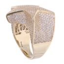 9ct Yellow Gold Cubic Zirconia Star Signet Ring