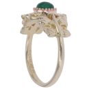 9ct Yellow Gold Green Gemstone Clogau Ring