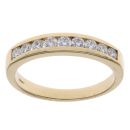 18ct Yellow Gold 0.50ct Brilliant Cut Half Eternity Ring