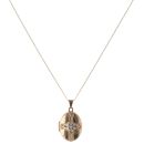 9ct Yellow and White Gold Celtic Cross Locket Pendant and Chain 18"