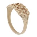 9ct Yellow Gold Three Row Keeper Ring