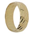 18ct Yellow Gold Patterned Wedding Band 5mm