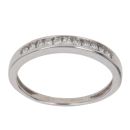 9ct White Gold 0.15ct Brilliant Cut Diamond Half Eternity Ring