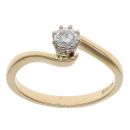 18ct Yellow Gold 0.20ct Brilliant Cut Diamond Solitaire Ring