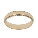 9ct Yellow Gold Patterned Wedding Band 3.7mm